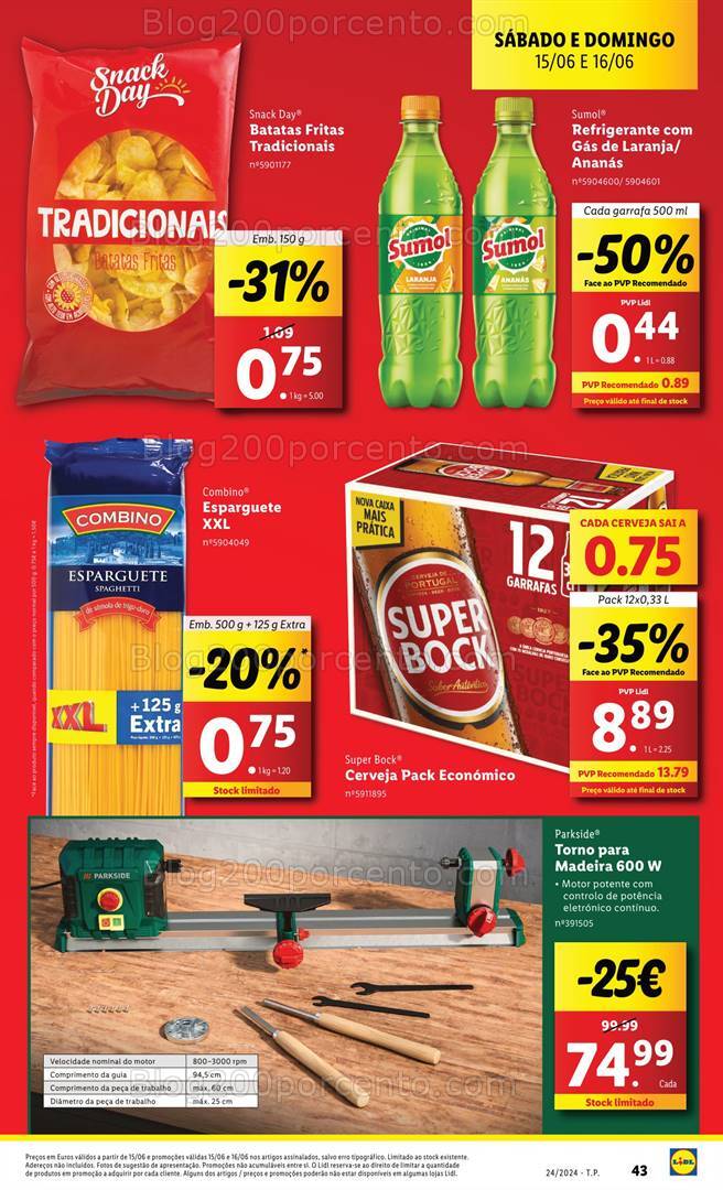 Antevisão Folheto LIDL Promoções Fim de Semana - 15 e 16 junho