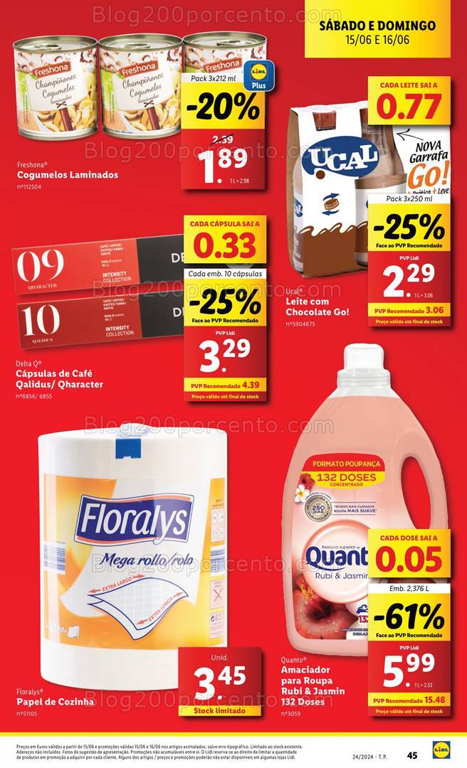 Antevisão Folheto LIDL Promoções Fim de Semana - 15 e 16 junho