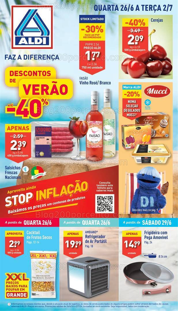Antevisão Folheto ALDI Promoções de 26 junho a 2 julho