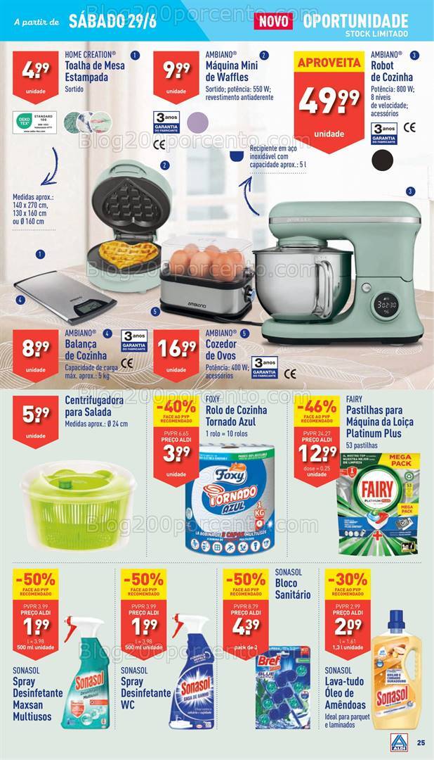 Antevisão Folheto ALDI Bazar Promoções a partir de 29 junho