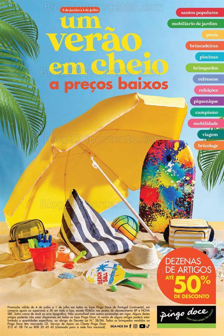 Antevisão Folheto PINGO DOCE Bazar Verão Promoções de de 4 junho a 1 julho