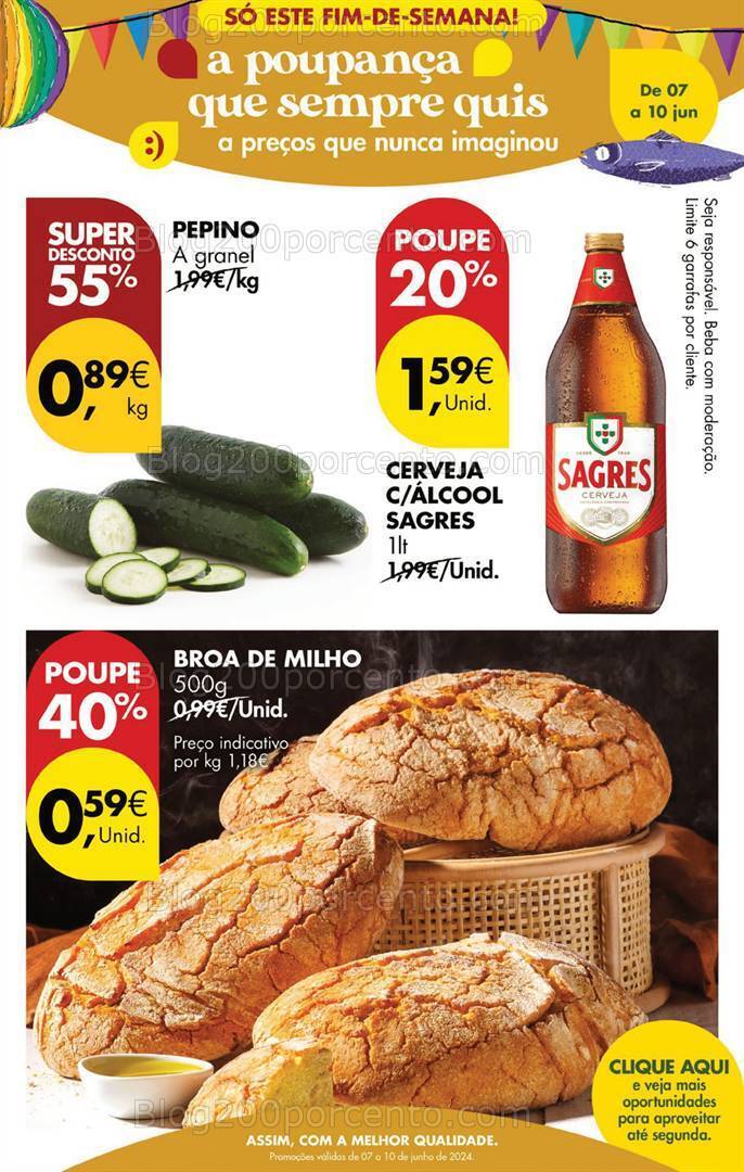 Antevisão Folheto PINGO DOCE Promoções Fim de Semana - 7 a 10 junho