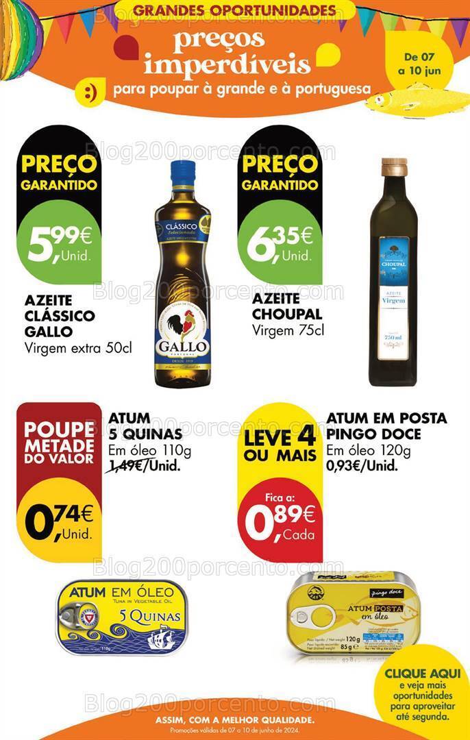 Antevisão Folheto PINGO DOCE Promoções Fim de Semana - 7 a 10 junho