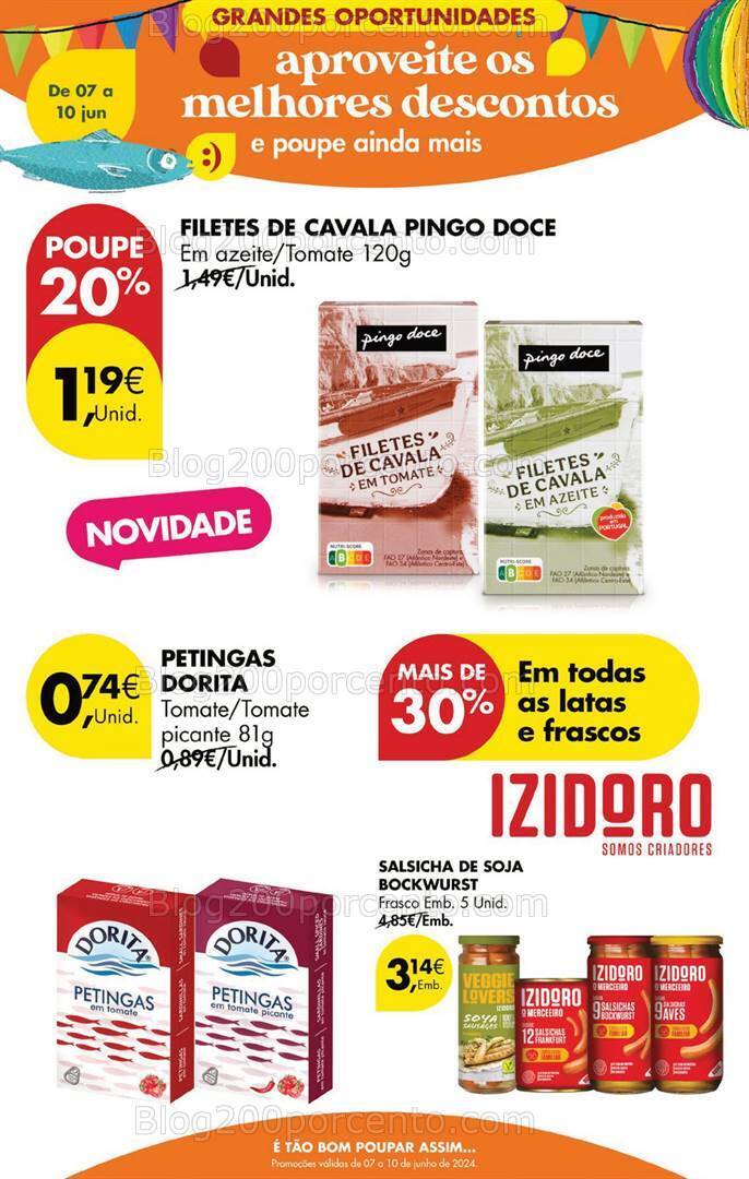 Antevisão Folheto PINGO DOCE Promoções Fim de Semana - 7 a 10 junho