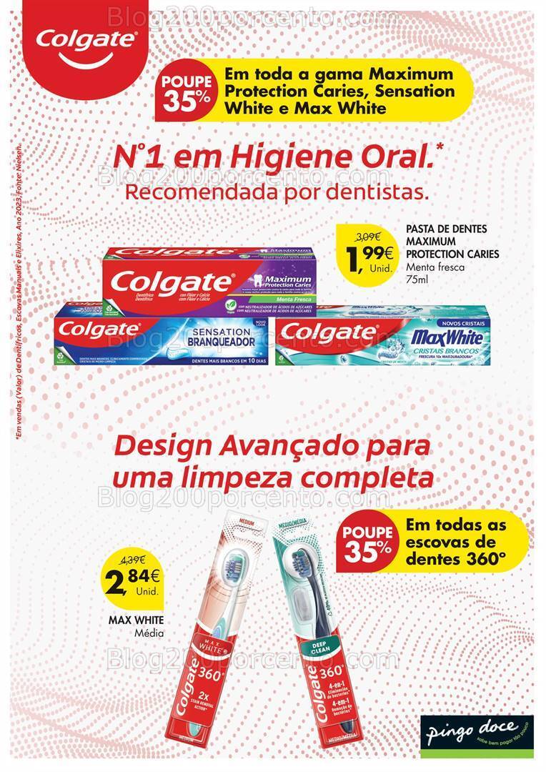 Antevisão Folheto PINGO DOCE Especial Colgate Promoções de 11 a 17 junho