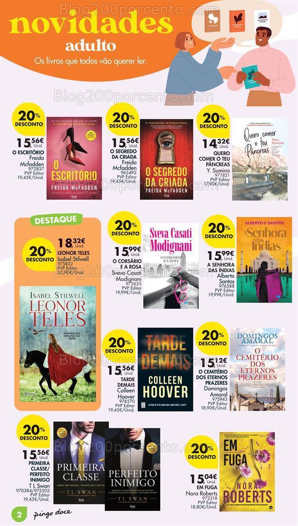 Antevisão Folheto PINGO DOCE Feira do Livro Promoções de 25 junho a 15 julho