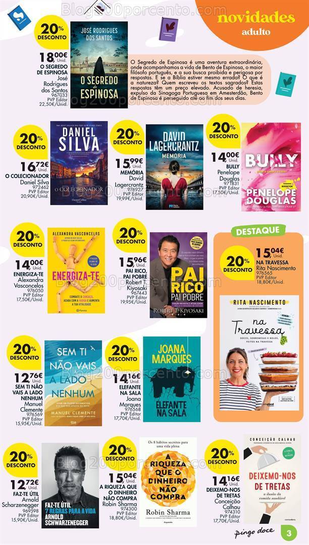 Antevisão Folheto PINGO DOCE Feira do Livro Promoções de 25 junho a 15 julho