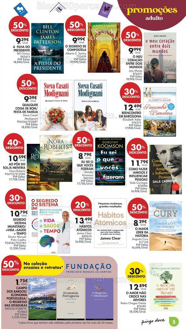 Antevisão Folheto PINGO DOCE Feira do Livro Promoções de 25 junho a 15 julho