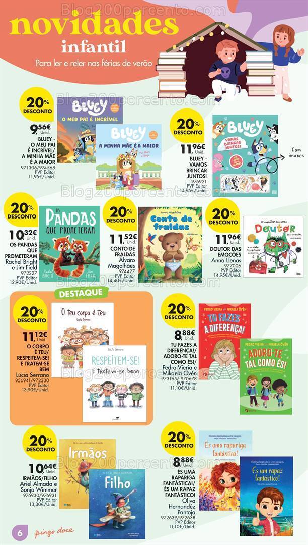 Antevisão Folheto PINGO DOCE Feira do Livro Promoções de 25 junho a 15 julho