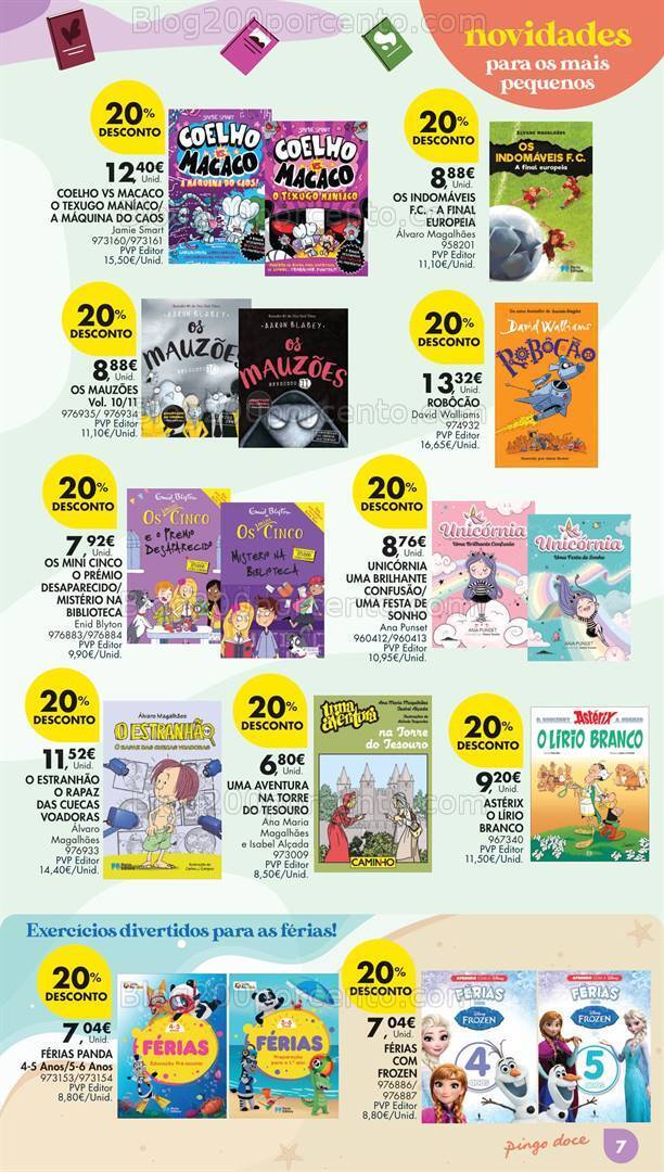 Antevisão Folheto PINGO DOCE Feira do Livro Promoções de 25 junho a 15 julho