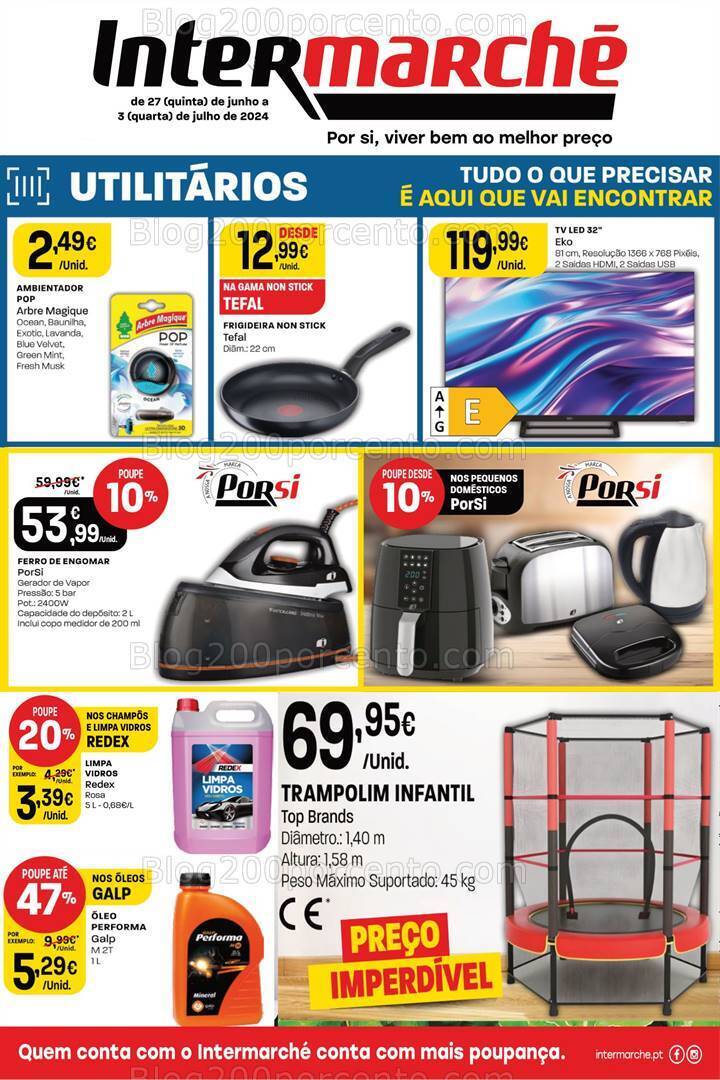 Antevisão Folheto INTERMARCHÉ Bazar Promoções de 27 junho a 3 julho