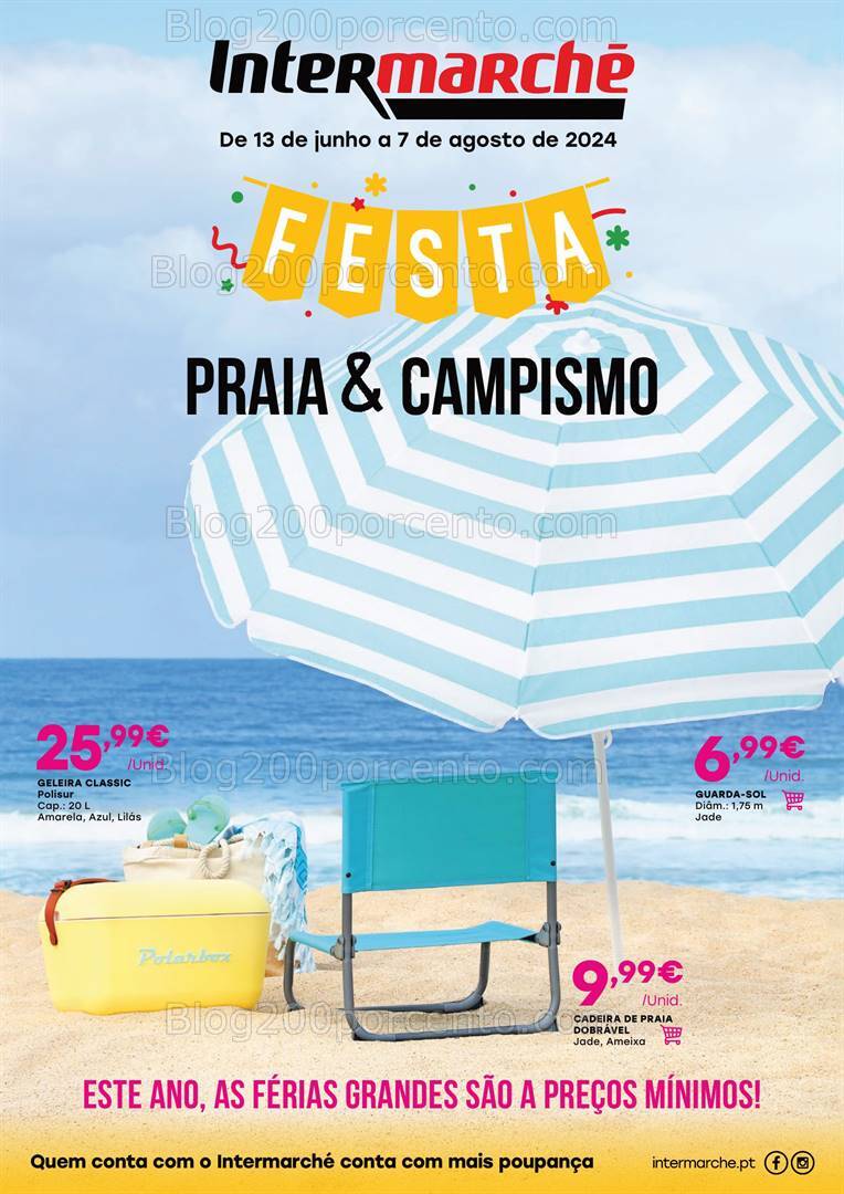 Antevisão Folheto INTERMARCHÉ Praia e Campismo Promoções de 13 junho a 7 agosto