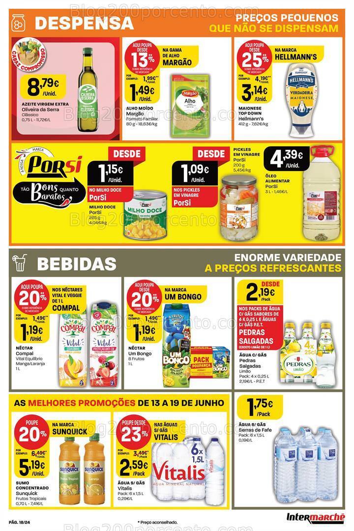 Antevisão Folheto INTERMARCHÉ Promoções de 13 a 19 junho