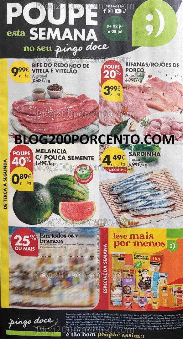 Antevisão Folheto PINGO DOCE Promoções de 2 a 8 julho