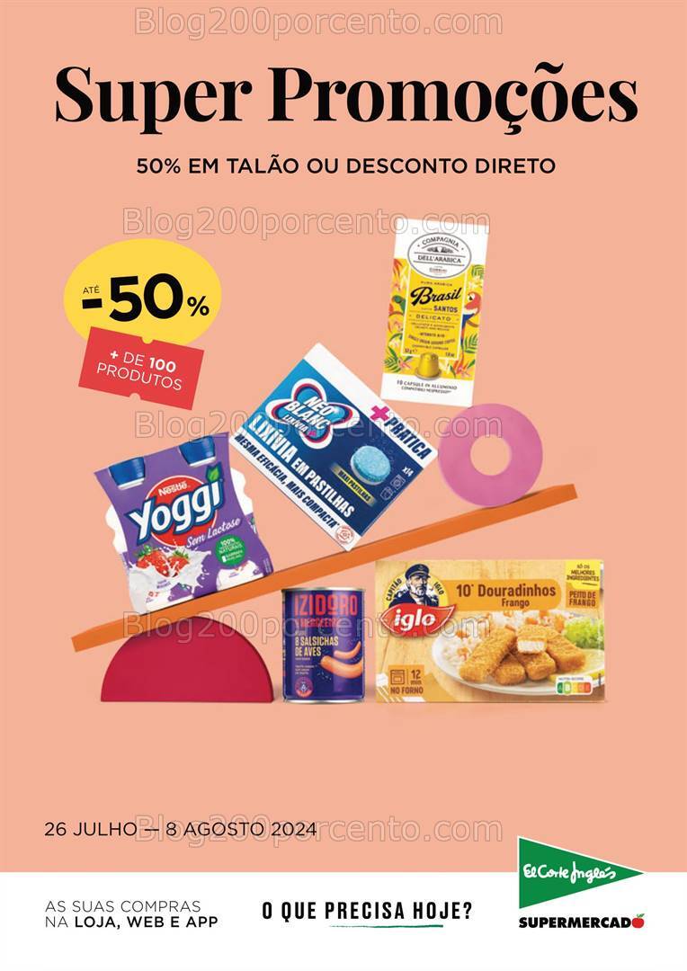 Antevisão Folheto EL CORTE INGLÉS Promoções de 26 julho a 8 agosto