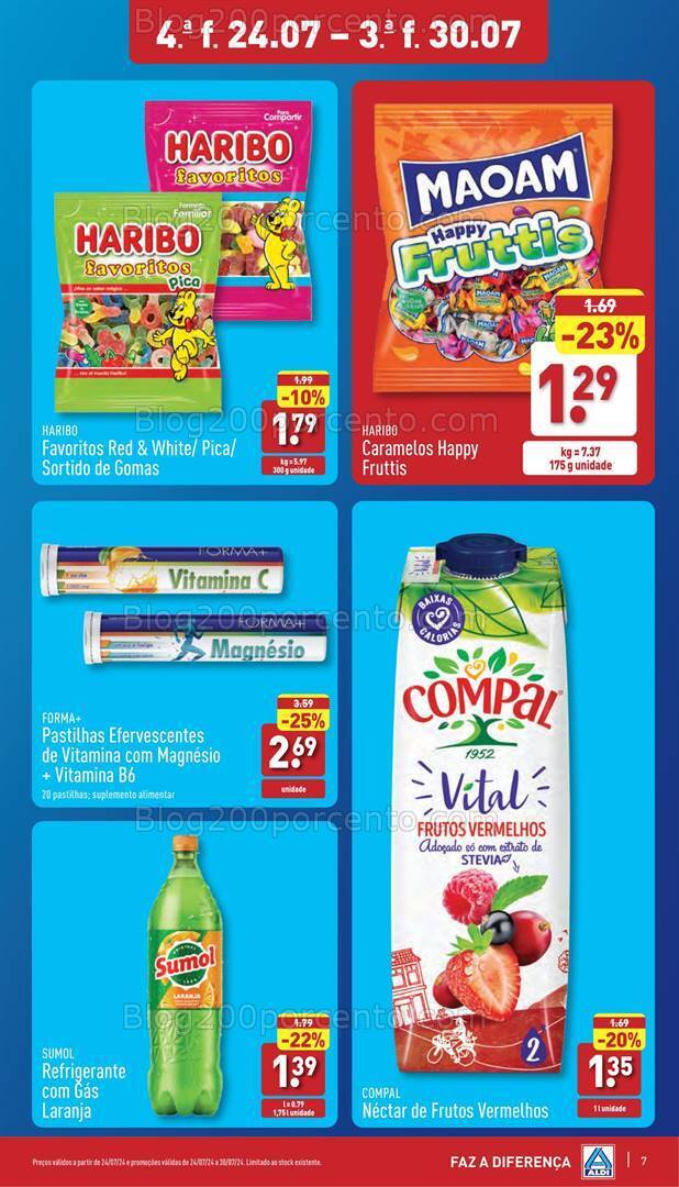 Antevisão Folheto ALDI Promoções de 24 a 30 julho