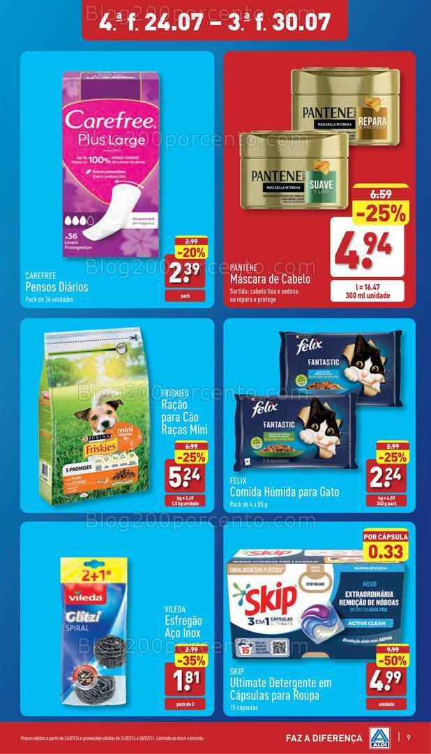Antevisão Folheto ALDI Promoções de 24 a 30 julho
