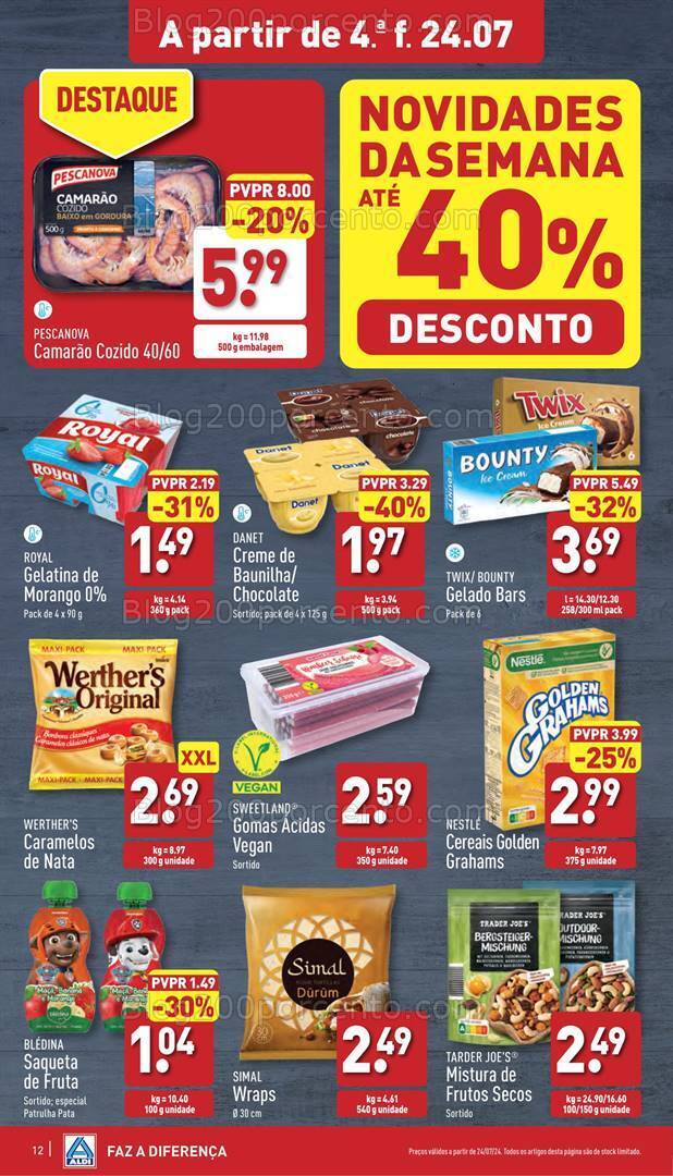 Antevisão Folheto ALDI Promoções de 24 a 30 julho