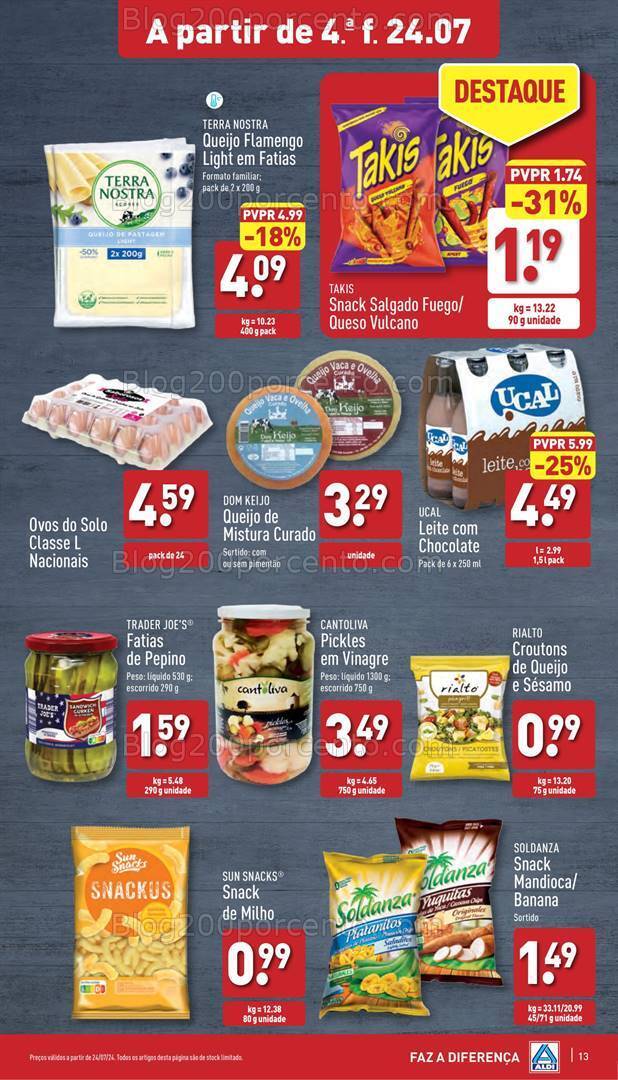 Antevisão Folheto ALDI Promoções de 24 a 30 julho