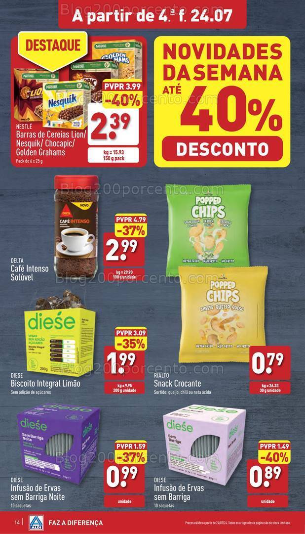 Antevisão Folheto ALDI Promoções de 24 a 30 julho