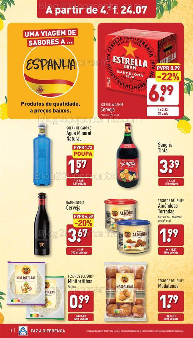 Antevisão Folheto ALDI Promoções de 24 a 30 julho