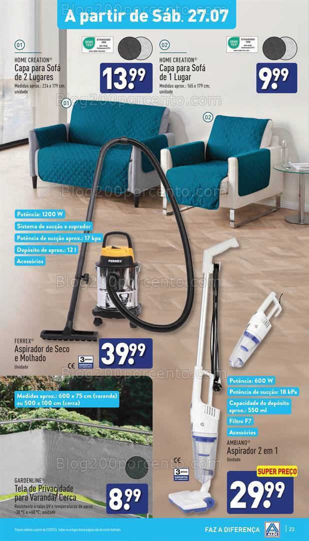 Antevisão Folheto ALDI Bazar Promoções de 24 a 30 julho