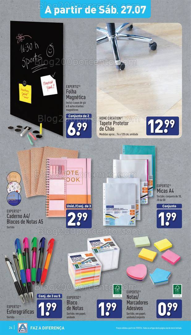 Antevisão Folheto ALDI Bazar Promoções de 24 a 30 julho