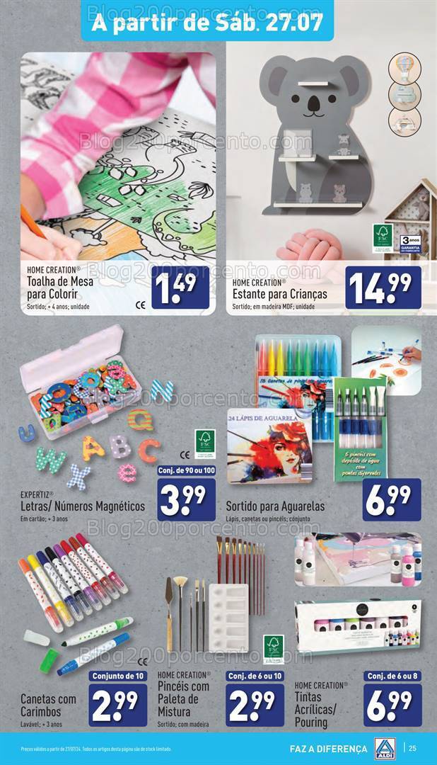 Antevisão Folheto ALDI Bazar Promoções de 24 a 30 julho