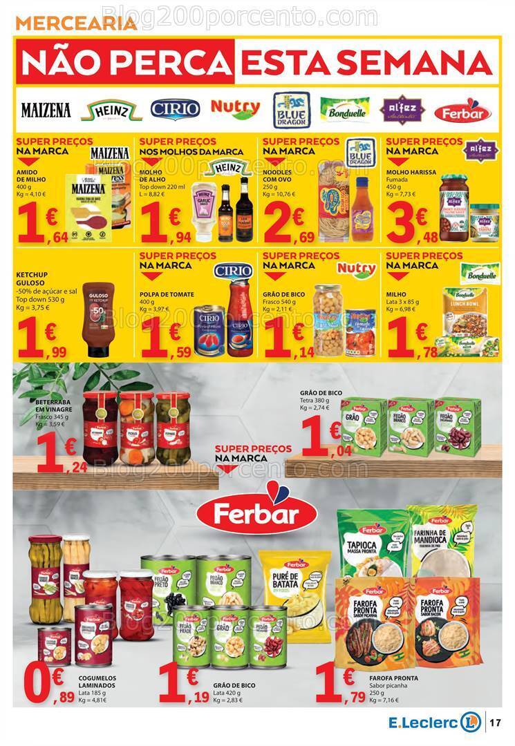 Antevisão Folheto E-LECLERC Promoções de 11 a 17 julho
