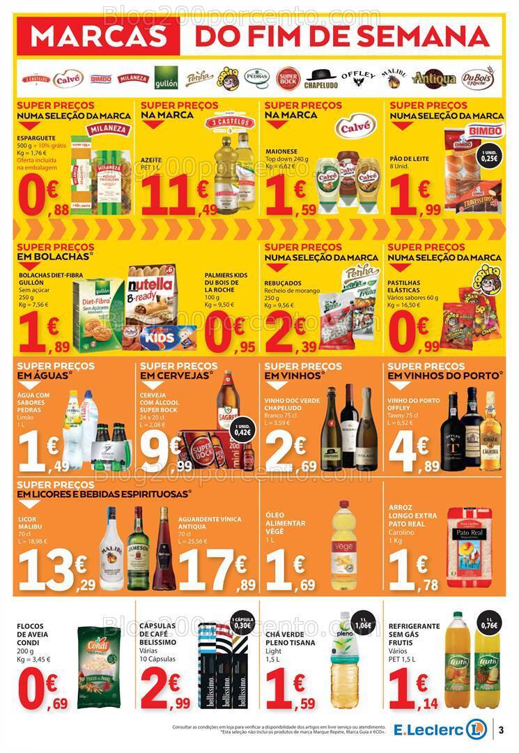 Antevisão Folheto E-LECLERC Promoções Fim de Semana - 12 a 14 julho