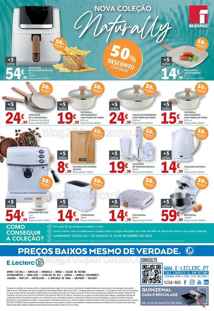 Antevisão Folheto E-LECLERC Promoções de 1 a 7 agosto