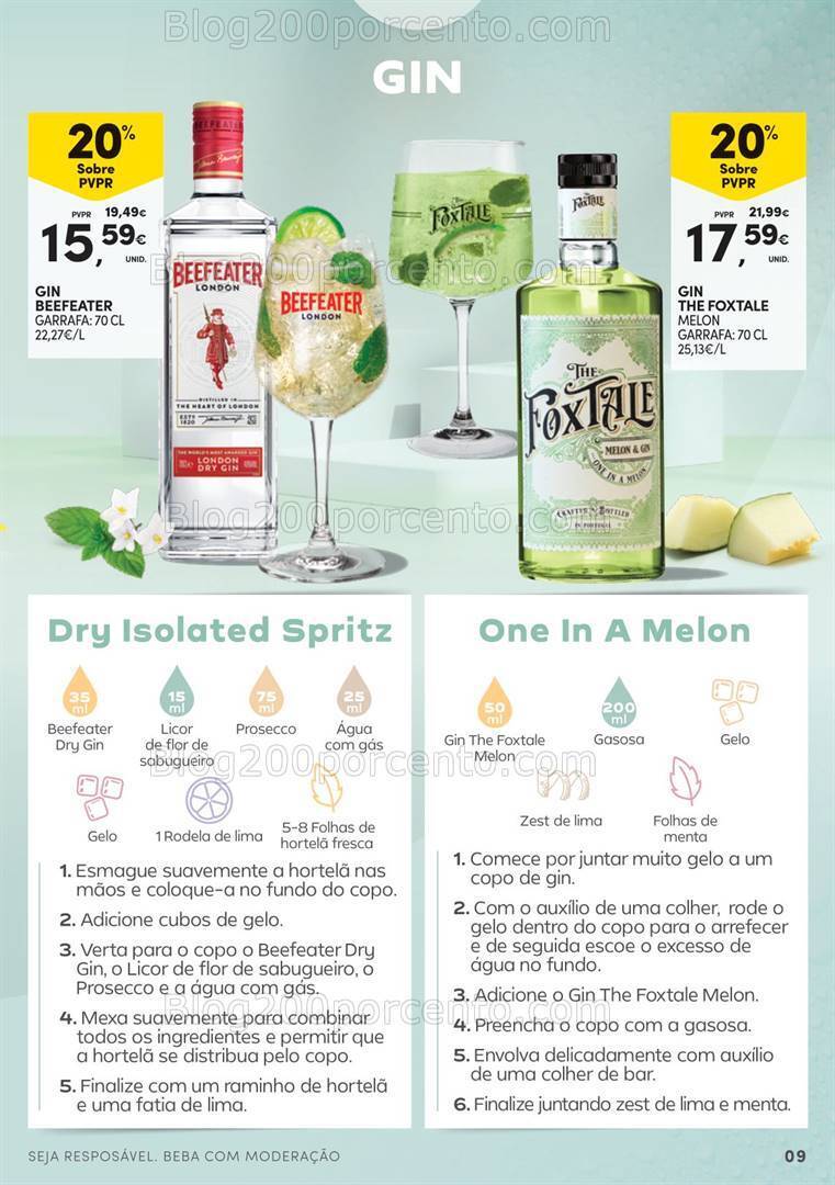 Antevisão Folheto CONTINENTE Guia de Cocktails - 16 julho a 11 agosto