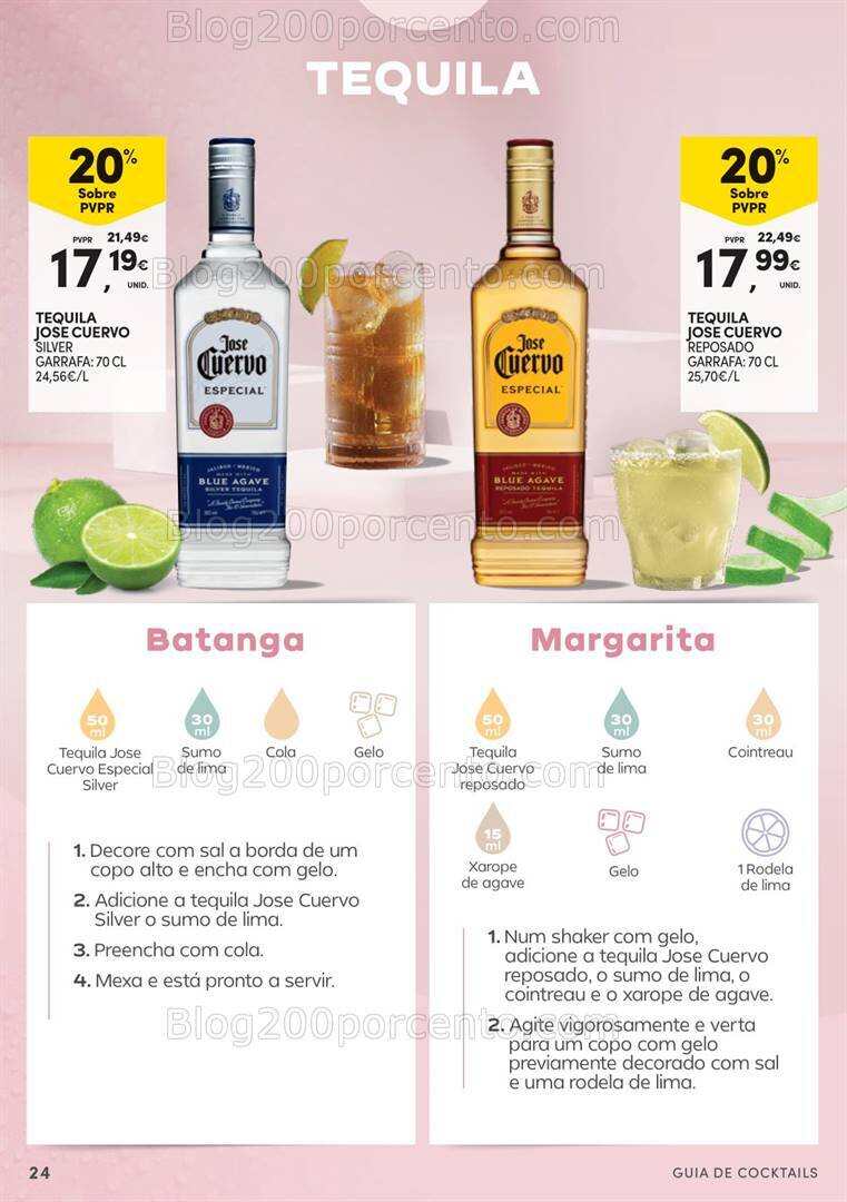 Antevisão Folheto CONTINENTE Guia de Cocktails - 16 julho a 11 agosto