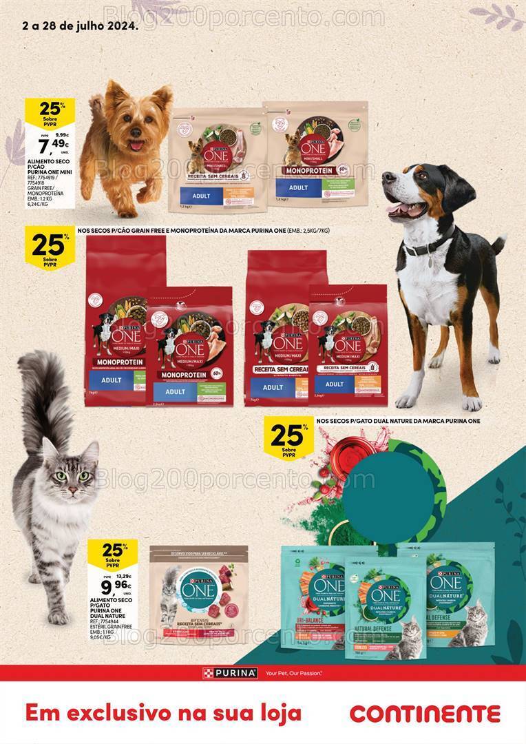 Antevisão Folheto CONTINENTE Pet Care Promoções de 2 a 28 julho