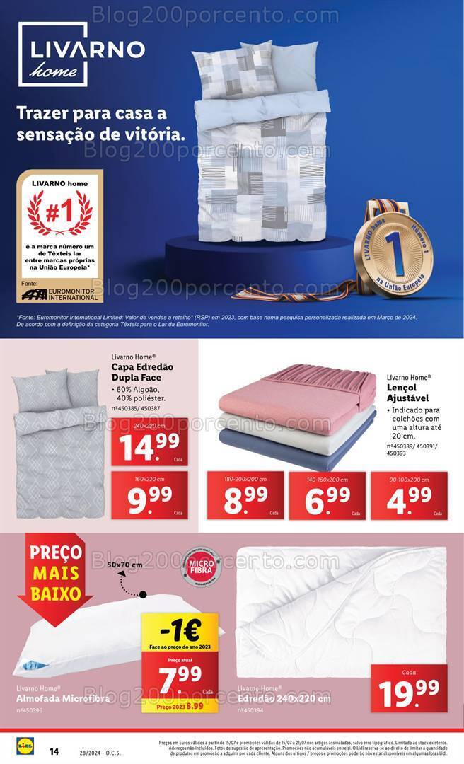 Antevisão Folheto LIDL Bazar Casa Promoções de 15 a 17 julho