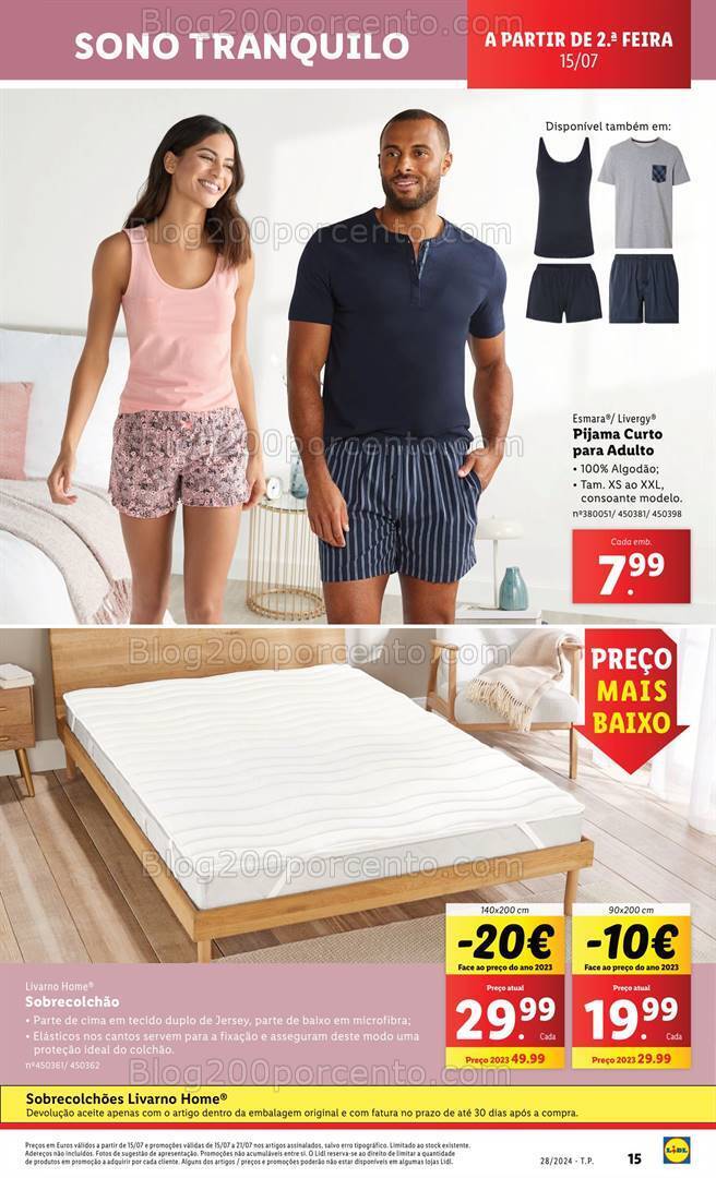 Antevisão Folheto LIDL Bazar Casa Promoções de 15 a 17 julho