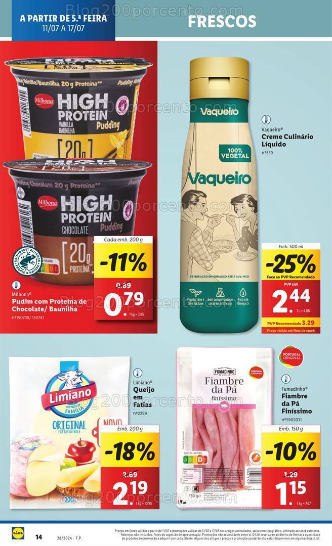 Antevisão Folheto LIDL Promoções de 11 a 17 julho