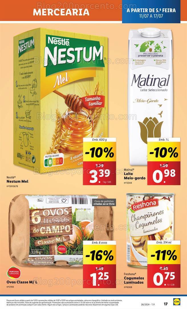 Antevisão Folheto LIDL Promoções de 11 a 17 julho