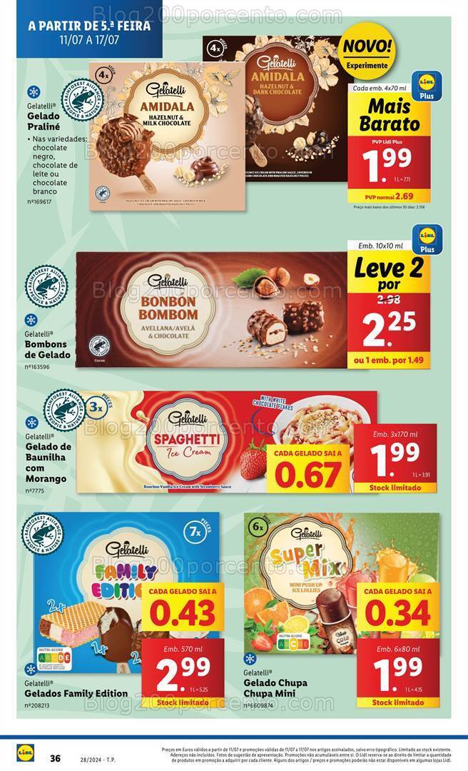 Antevisão Folheto LIDL Promoções de 11 a 17 julho