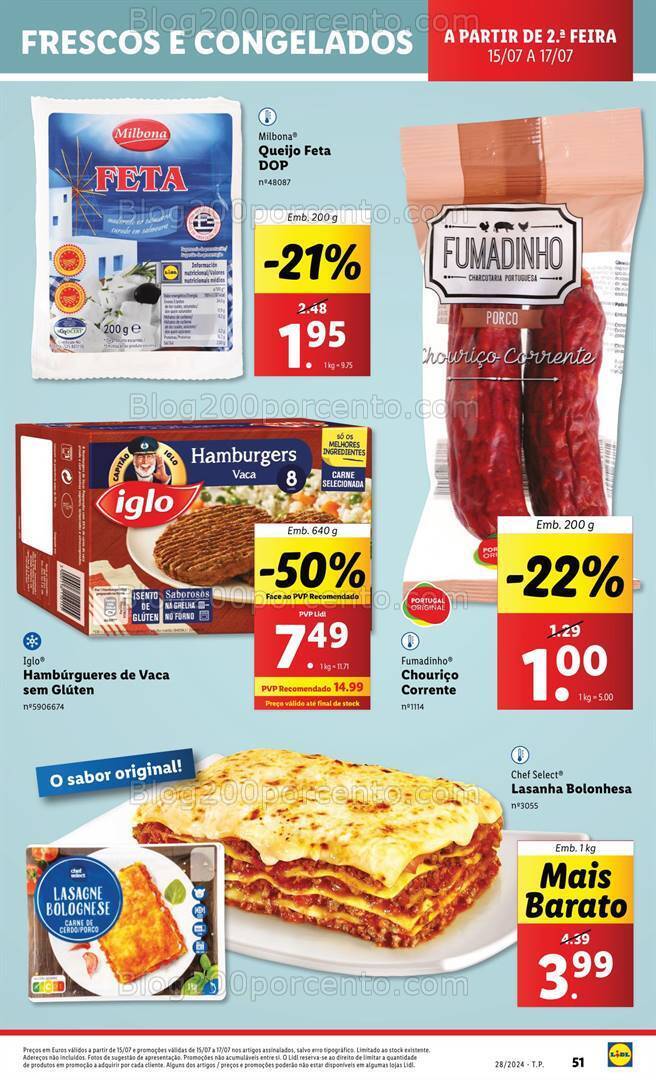 Antevisão Folheto LIDL Supermercado Promoções de 15 a 17 julho