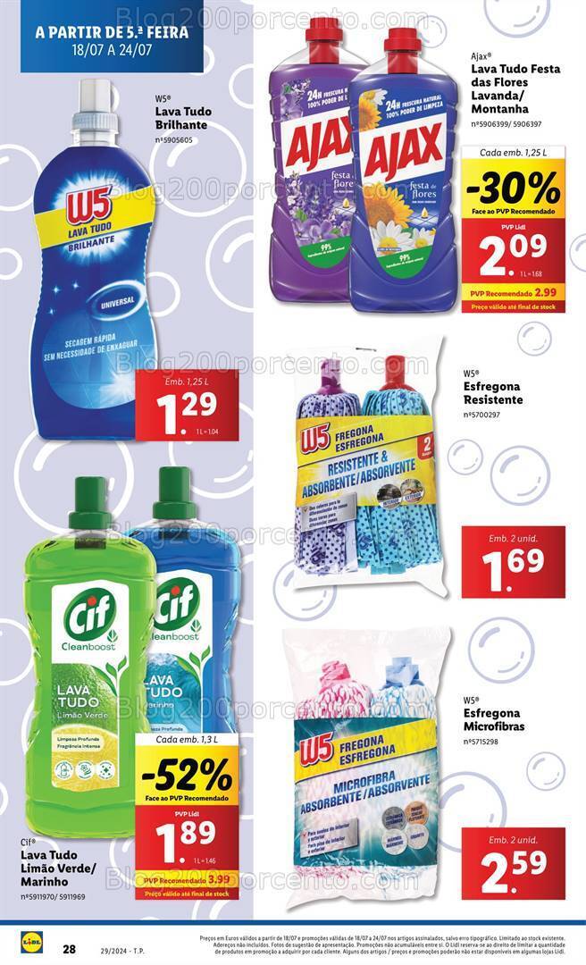 Antevisão Folheto LIDL Promoções de 18 a 24 julho