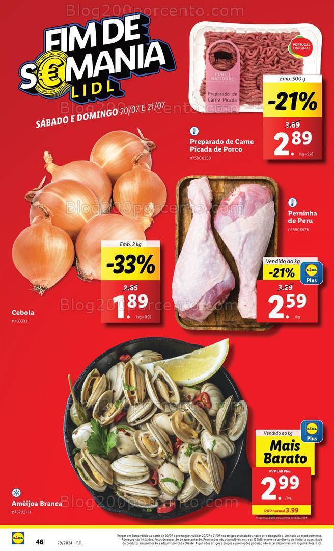 Antevisão Folheto LIDL Promoções Fim de Semana - 20 e 21 julho