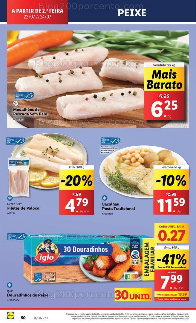 Antevisão Folheto LIDL Supermercado Promoções de 22 a 24 julho
