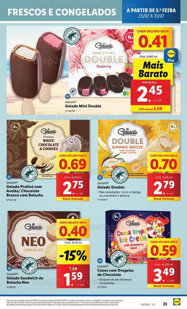 Antevisão Folheto LIDL Promoções de 25 a 31 julho