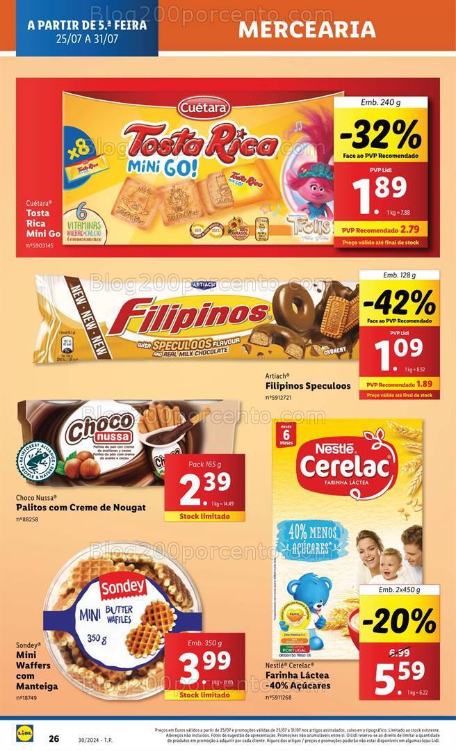 Antevisão Folheto LIDL Promoções de 25 a 31 julho