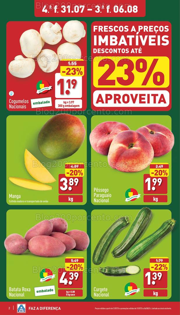 Antevisão Folheto ALDI Promoções de 31 julho a 6 agosto