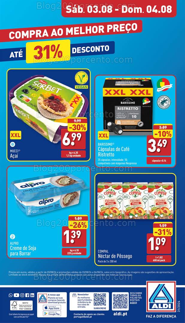 Antevisão Folheto ALDI Promoções de 31 julho a 6 agosto