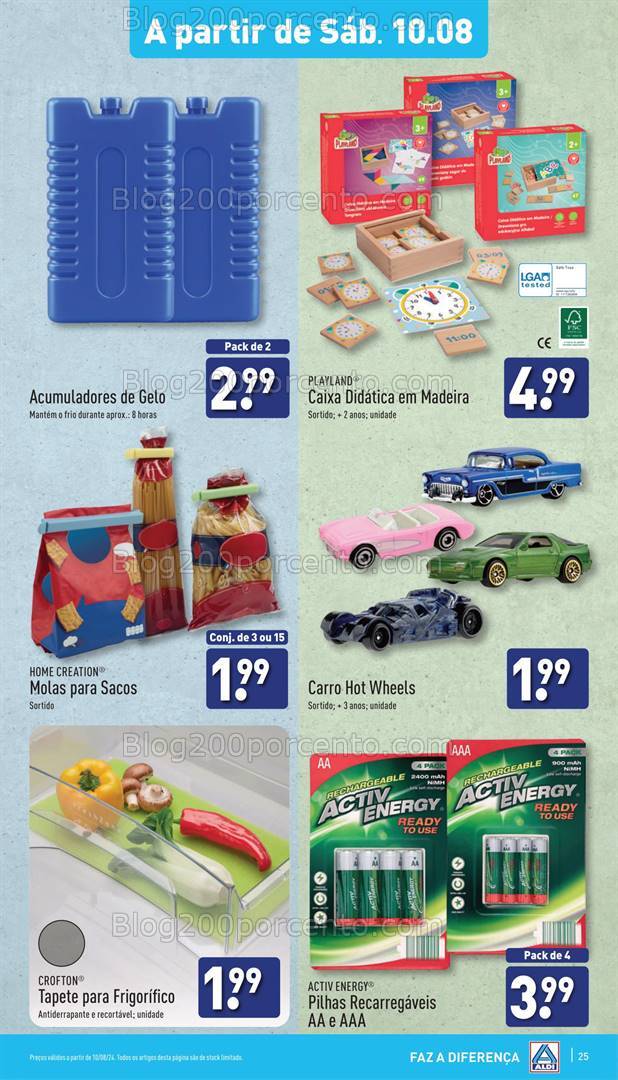 Antevisão Folheto ALDI Bazar Promoções de 7 a 13 agosto