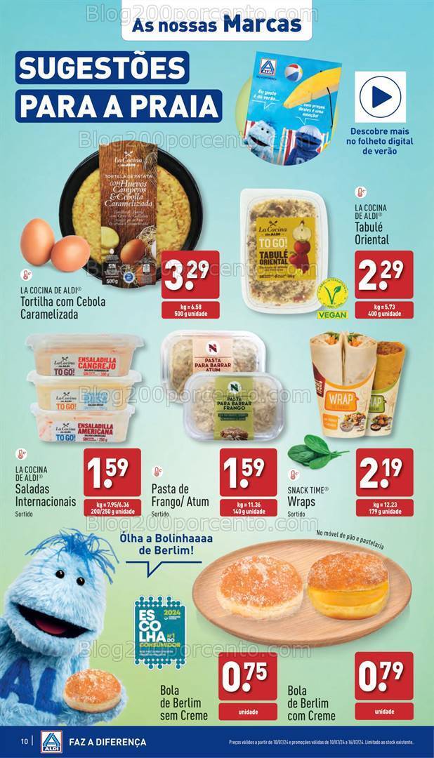 Antevisão Folheto ALDI Promoções de 10 a 16 julho