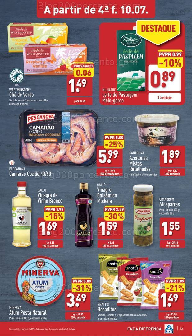 Antevisão Folheto ALDI Promoções de 10 a 16 julho